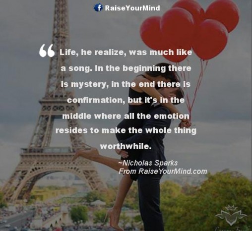 Love Quotes, Sayings & Verses | Life, he realize, was much like a song ...
